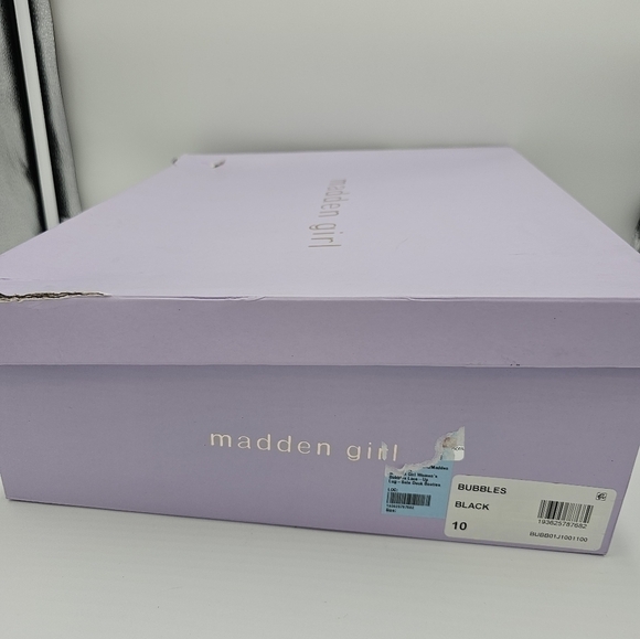 Madden Girl Black Zipper Platform Ankle Boots Size 10 Medium - Picture 12 of 12